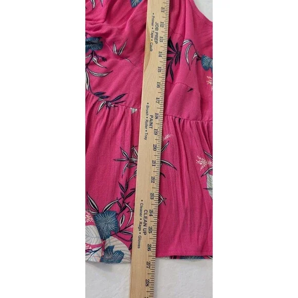 Wonderly Blouse/Top Plus Size 2X Fuchsia Multicolor Floral Print Peplum NWT - Picture 6 of 8